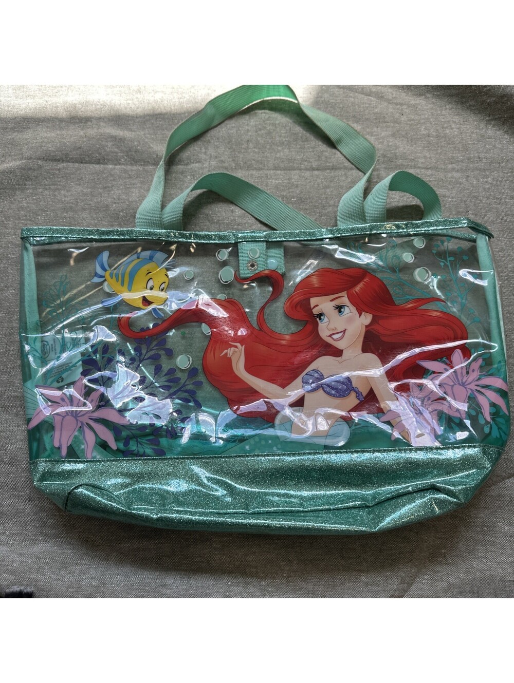 Oh My Disney Store The Little Mermaid Ariel Beach Pool Tote Bag Plastic rare